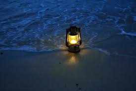 lamp on the ocean